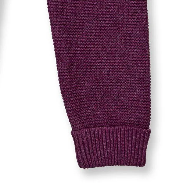 Sense Organics Sense Organics Babyhose aus Strick, Modell ELLIOOT, Bordeauxrot melange, – Produktbild 3 von 3