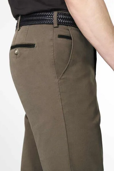 Meyer MEYER Chino im Canvas-Look, Braun (stein), – Produktbild 8 von 8