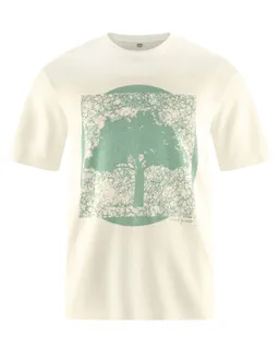 HempAge Hempage Herren vegan Bedrucktes T-Shirt In Naturfarbe – Produktbild 1 von 1