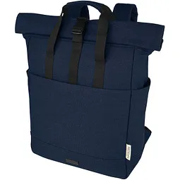 Unbranded Joey 15 Zoll GRS Rolltop Laptop-Rucksack aus recyceltem Canvas 15 L, navy, Dunkelblau, – Produktbild 1 von 1
