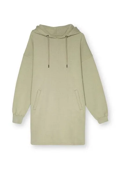 THOKKTHOKK ThokkThokk Damen Hoodie Kleid TT1047 aus Biobaumwolle, Desert sage (grün), – Produktbild 2 von 5