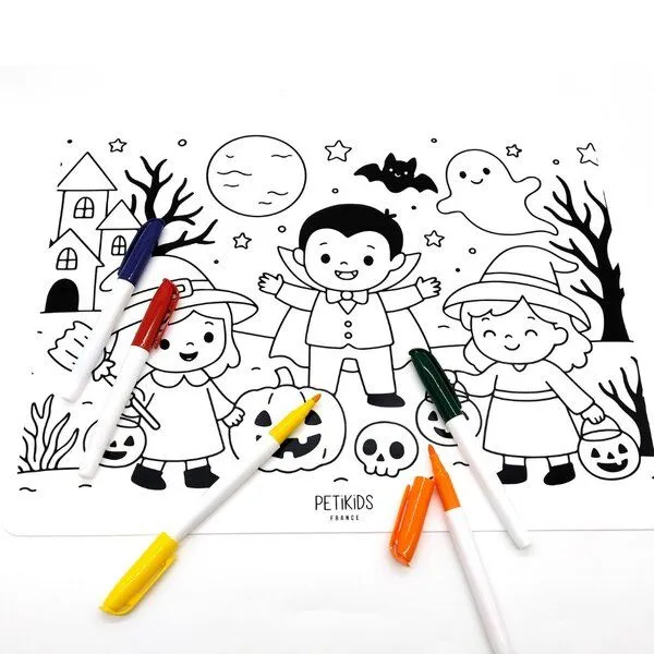 PETIKIDS PETIKIDS Ausmalbares Tischset aus Silikon – 2 Seiten – Produktbild 6 von 7