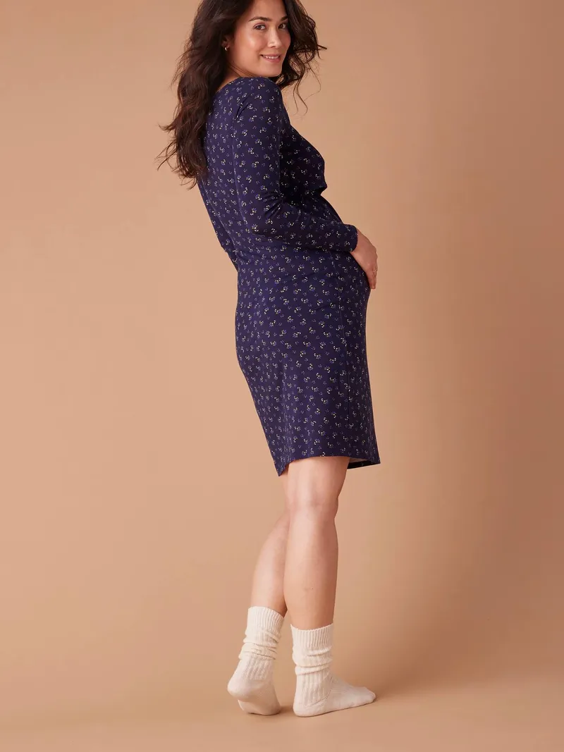 Envie De Fraise Geblümtes Kleid für Schwangerschaft und Stillzeit ENVIE DE FRAISE, Marine, – Produktbild 4 von 4