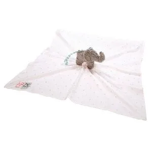 Pat und Patty Pat und Patty Personalisertes Schmusetuch/ Schnuffeltuch Greifling "Elefant" ELT-25 grau 100 % Baumwolle-kbA – Produktbild 2 von 3