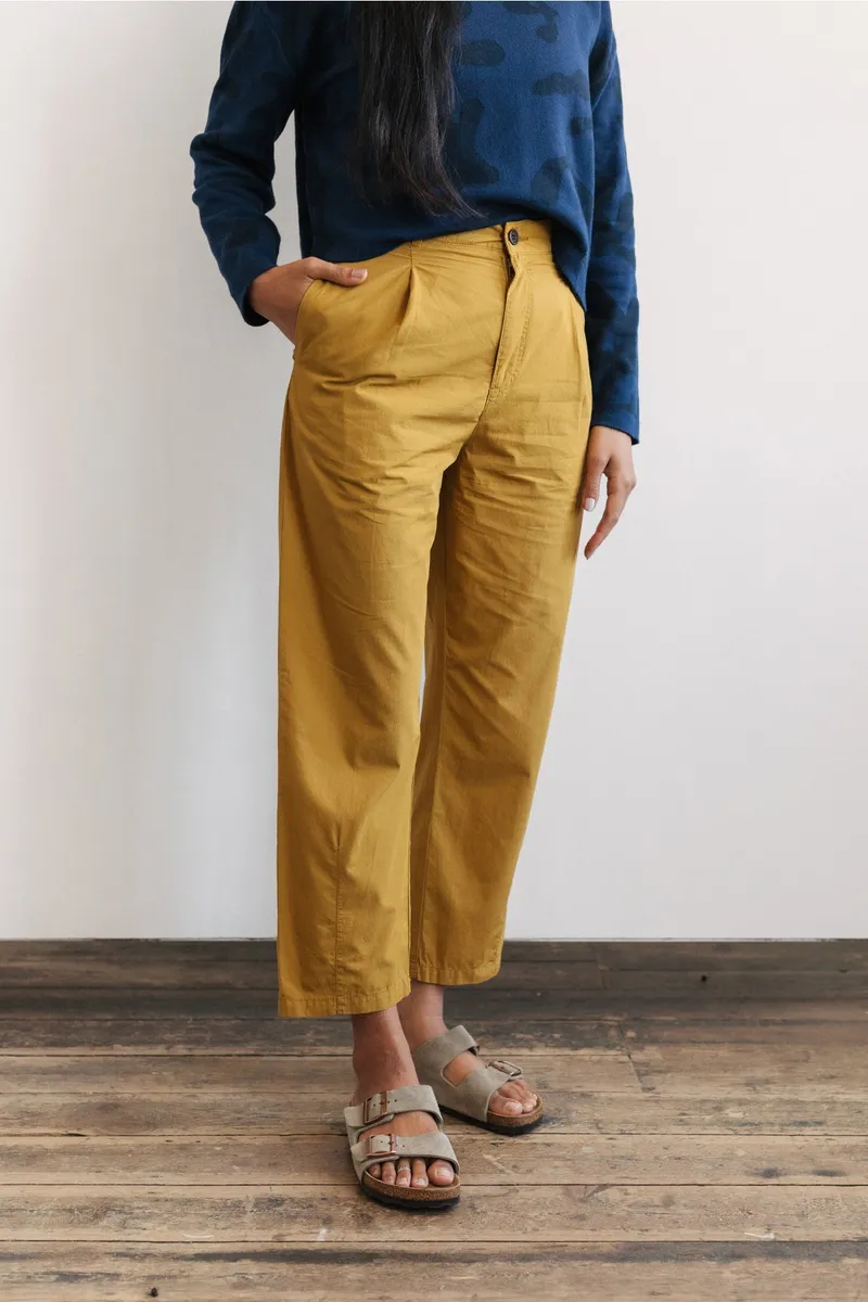 TWOTHIRDS TWOTHIRDS Damen vegan Hose Chiens Senfgelb, Dunkelgelb, – Produktbild 1 von 2