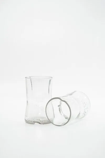 MaBe MaBe 4er Set Aperol Gläser - UPCYCLING aus der leeren 0,7l Flasche MIT 4x Glashalm – Produktbild 8 von 8