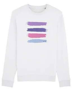Human Family Human Family Bio Unisex Rundhals-Sweatshirt - "Araise - Acryl Stripes" – Produktbild 1 von 1
