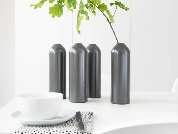 werkvoll by Lena Peter werkvoll by Lena Peter Upcycling Feuerlöscher Kerzenhalter/Vase FIRE - neutral, Anthrazit, – Produktbild 2 von 4