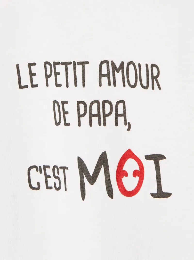 Vertbaudet Baby Shirt mit Aufschrift, Weiß, – Produktbild 2 von 4