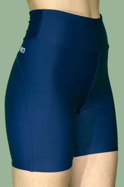 M23 M23 Yoga Radlerhose aus recyceltem Nylon/Elastan, Modell "Sue", Dunkelblau, – Produktbild 1 von 4