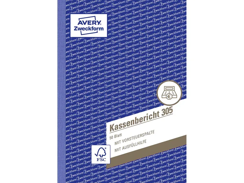 Avery Zweckform Avery Zweckform Formularbuch '305' Kassenbericht ECF – Produktbild 2 von 3
