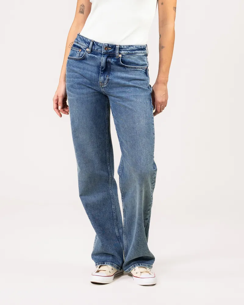 Kuyichi Kuyichi Damen vegan Jeans Izabella Straight Perfect Vintage, Blau, – Produktbild 1 von 2