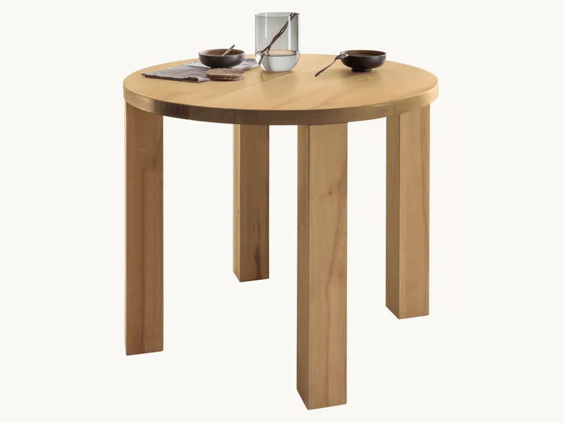 allnatura Tisch "Rondo" verlängerbar 90 cm Wildeiche, Braun, – Produktbild 1 von 2