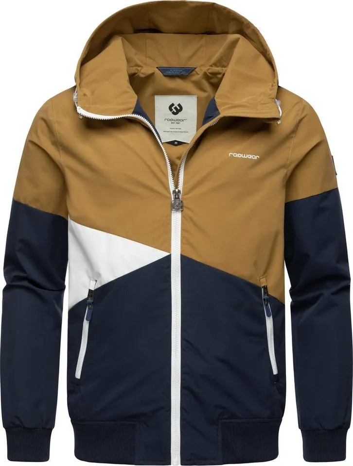 ragwear ragwear Outdoorjacke Renad Ultraleichte wasserdichte Herren Übergangsjacke mit Kapuze, Blau, – Produktbild 2 von 4