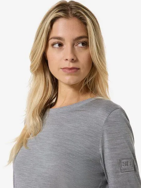 Super.Natural Super.Natural W CASUAL RIB BIO J LS für Damen, Merino, Cashmere grey melange, – Produktbild 3 von 4