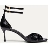 BIKKOU BIKKOU Damen vegan Sandalen Sommer Lunch Schwarz Python – Produktbild 1 von 1