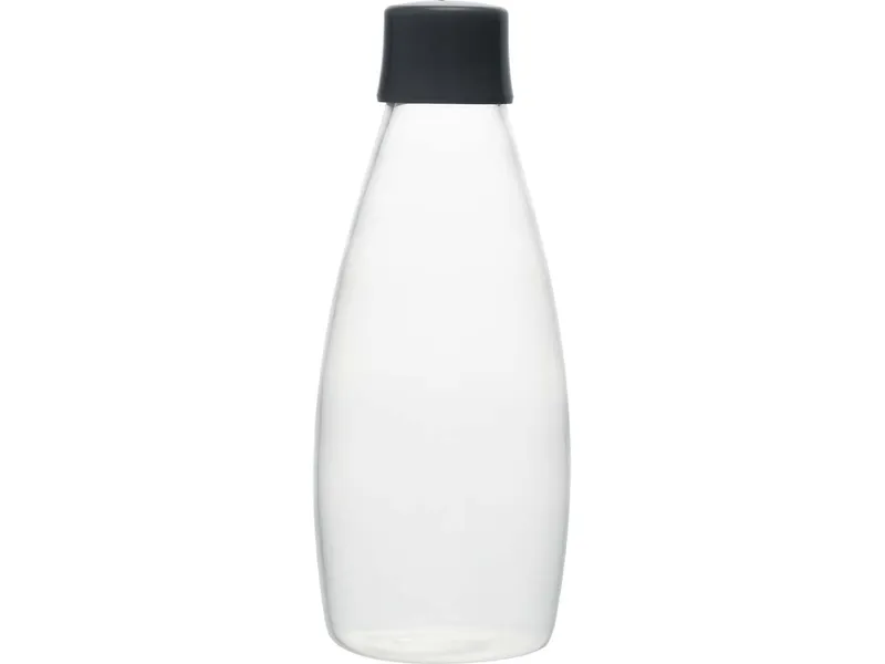 retap retap Trinkflasche "GO" 0,8 l aus Glas mit Schraubverschluss, grey – Produktbild 1 von 2
