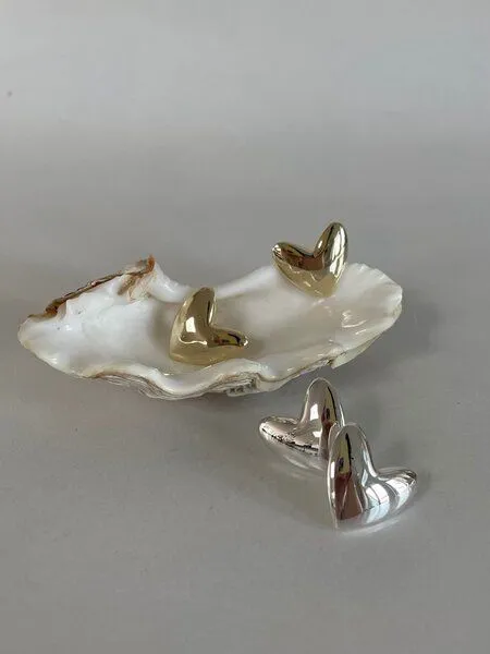 noemvri fashion label noemvri fashion label Herz Ohrstecker, Gold, – Produktbild 4 von 4