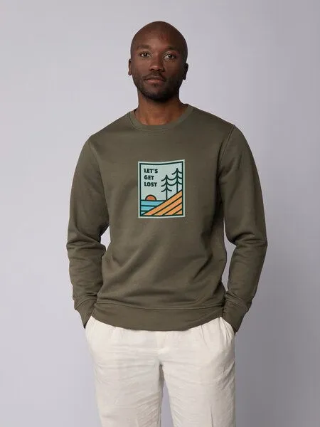 watapparel watapparel Sweatshirt Unisex Let's Get Lost, Khaki, – Produktbild 2 von 3