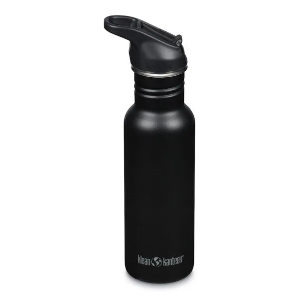 Klean Kanteen Klean Kanteen Edelstahl Trinkflasche Classic 532ml Flip Sport Cap, Black (schwarz), – Produktbild 1 von 1