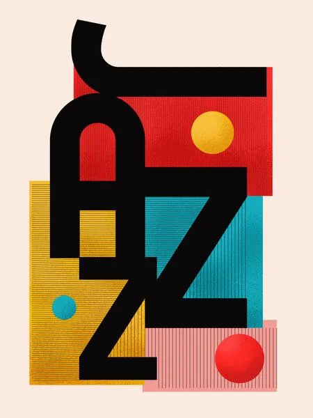 Photocircle Photocircle Poster / Leinwandbild - Jazz typography – Produktbild 1 von 4