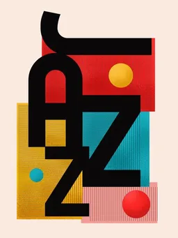 Photocircle Photocircle Poster / Leinwandbild - Jazz typography – Produktbild 1 von 1