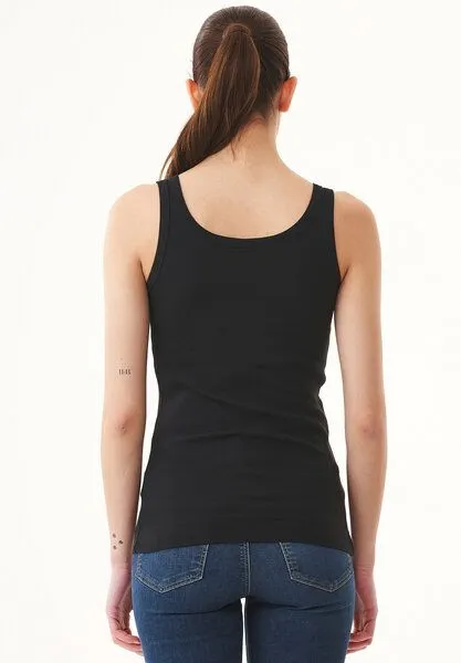 ORGANICATION ORGANICATION Top aus Bio-Baumwolle, Schwarz(black), – Produktbild 4 von 4