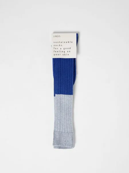 LANIUS LANIUS Kniestrümpfe aus Bio-Baumwolle, Colourblock (lila-violet), – Produktbild 3 von 3