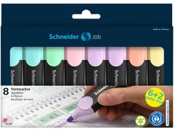 Schneider Schneider Textmarker "Job", pastell, 8 Stk. – Produktbild 1 von 1