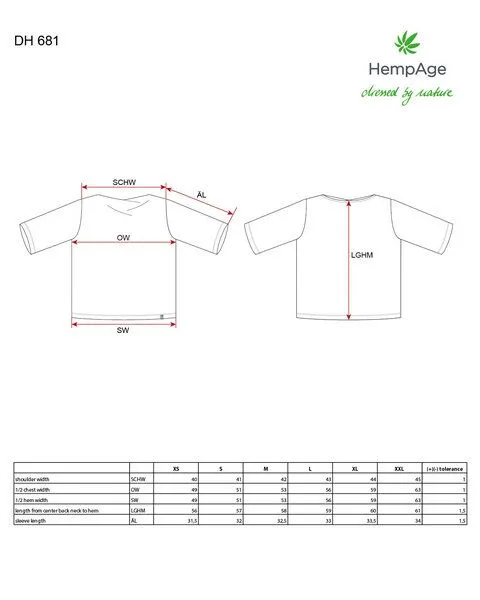 HempAge HempAge Wasserfallshirt 100% Lyocell (auf Hanf-Basis), Magna (rot), – Produktbild 2 von 4