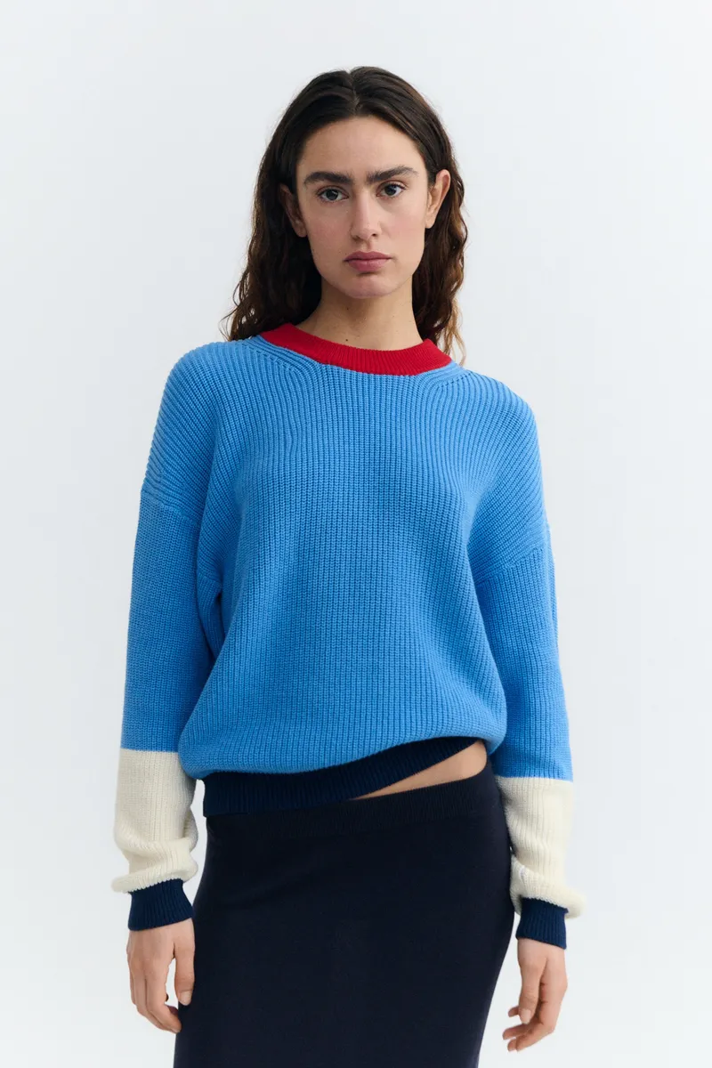 thinking mu Thinking MU Damen vegan Pullover Carmen Blau, Blau, – Produktbild 2 von 2
