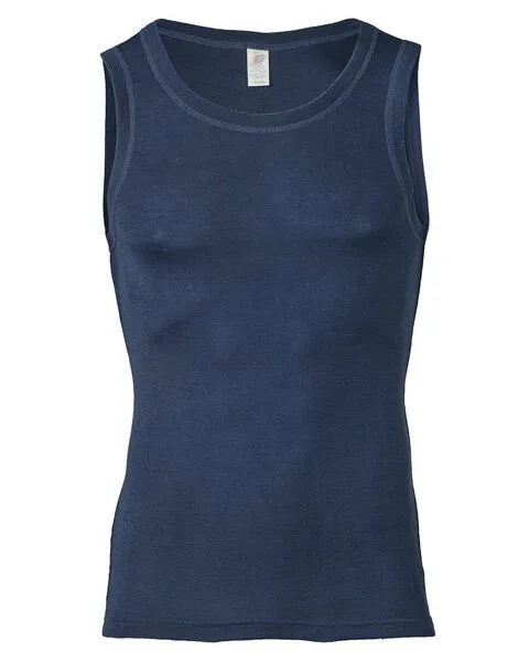 Engel Engel Natur Herren Achselshirt Schurwolle Seide, Hellgrau-melange, – Produktbild 3 von 3