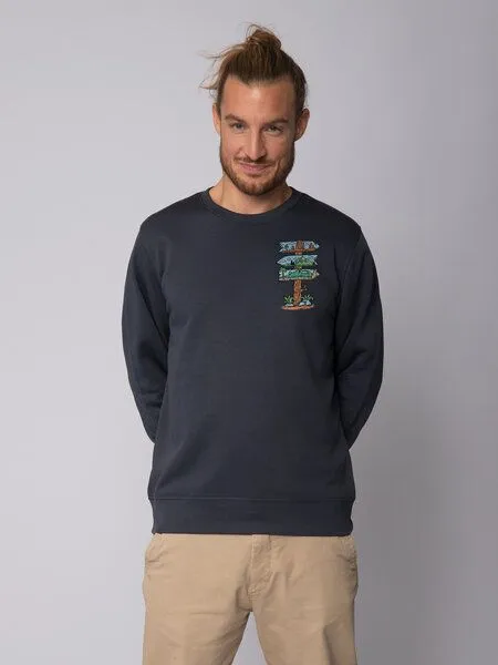 watapparel watapparel Sweatshirt Unisex Adventure is everywhere, India ink grey, – Produktbild 2 von 3