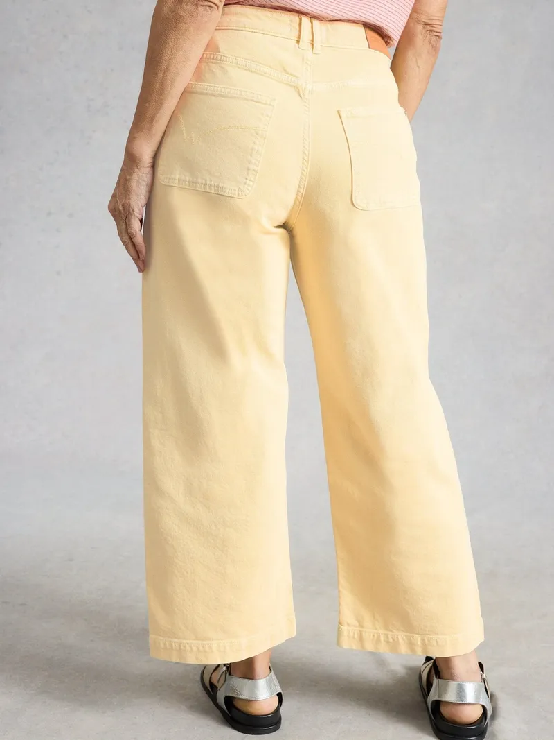 White Stuff 7/8-Jeans Tia mit weitem Bein - 40/R, Hellgelb, – Produktbild 4 von 4