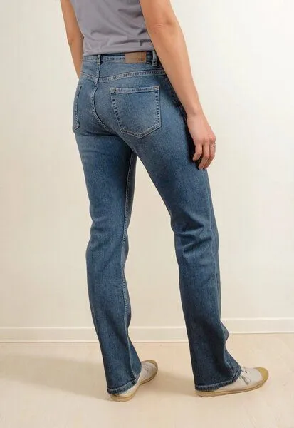 TORLAND TORLAND Straight Fit Damenjeans JOAN, Mid indigo (blau), – Produktbild 4 von 5