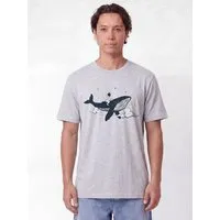 watapparel watapparel T-Shirt Unisex Spacewhale, Cool heather grey, – Produktbild 1 von 1