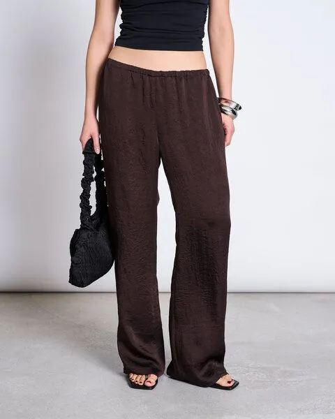 JAN N JUNE JAN N JUNE Weite Satinhose NALI, Zartbitter, – Produktbild 1 von 4