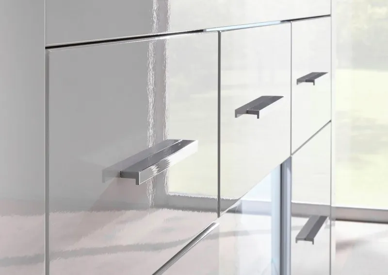 Home affaire Highboard Bianco, moderner Schrank, Kommode, Stauraumschrank, Hochschrank, zeitlos, ausreichend Stauraum, vielseitig einsetzbar, 149 cm breit, Weiß, – Produktbild 5 von 5