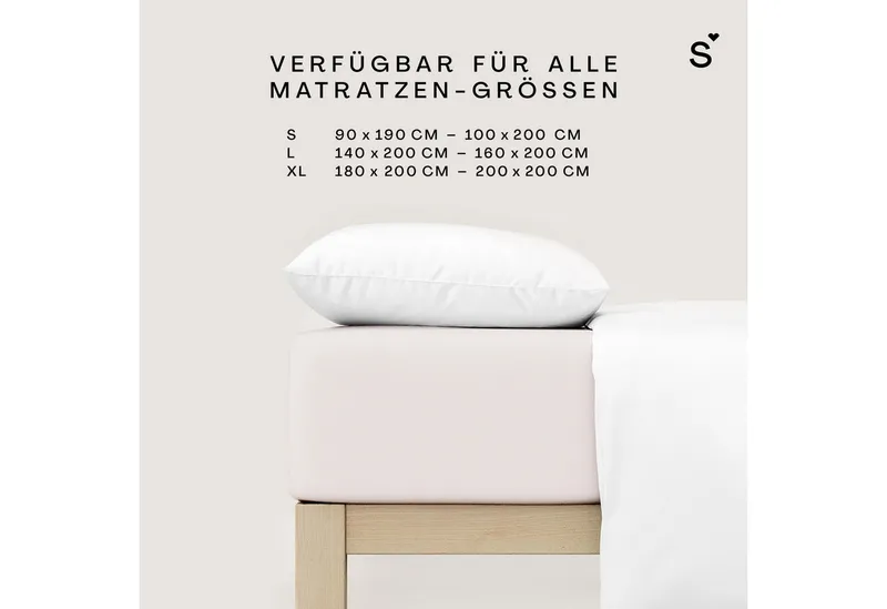 Schlafgut Schlafgut Spannbettlaken Basic Cotton Bettlaken, 160 g/m², 100% Baumwolle, Spannbetttuch, Jersey, Gummizug: rundum, (1 Stück), Spannbettlaken bis 20 cm Matratzenhöhe, bügelfrei und pflegeleicht, Braun, – Produktbild 4 von 7