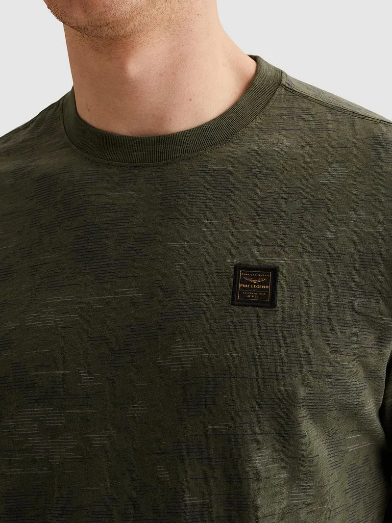 PME Legend PME Legend Slub T-Shirt Thyme - Größe XXL, Grün, – Produktbild 3 von 5