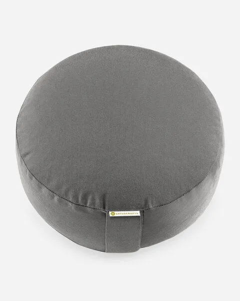Lotuscrafts Lotuscrafts Yogakissen Lotus - Sitzhöhe 15cm - ohne Bestickung - GOTS zertifiziert, Anthrazit, – Produktbild 2 von 4