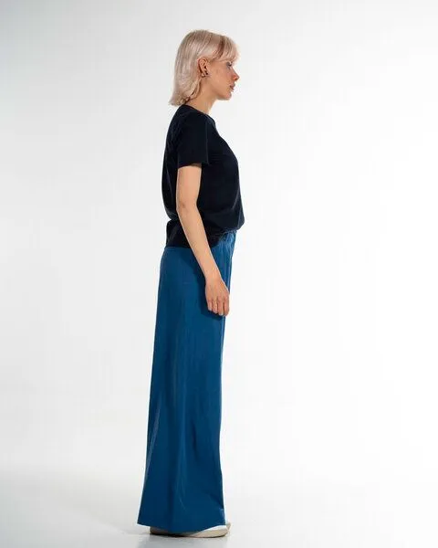 Alma & Lovis Alma & Lovis Royal Jersey Shirt aus feinster Organic Cotton | Single T, Captain blue (dunkelblau), – Produktbild 3 von 4