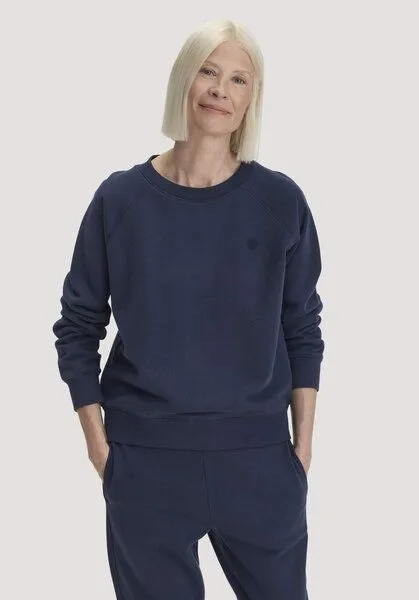 hessnatur hessnatur Sweatshirt Relaxed aus Bio-Baumwolle mit recycelter Baumwolle, Mitternachtsblau, – Produktbild 1 von 4