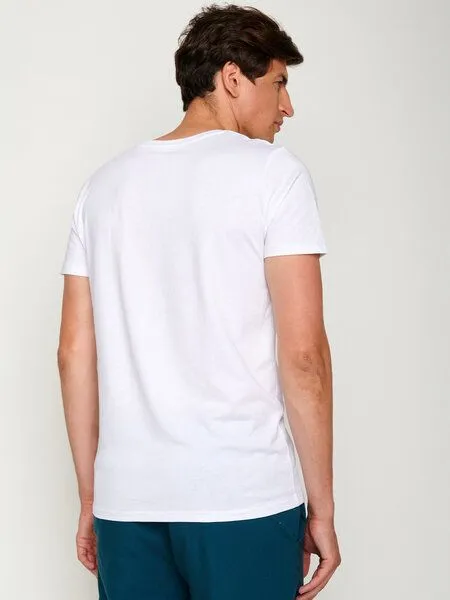GreenBomb GREENBOMB Into Unknown Guide - Sportliches T-Shirt aus Bio-Baumwolle / hochwertiger Print / GOTS / Fair & Vegan, Weiß (weiß), – Produktbild 4 von 4