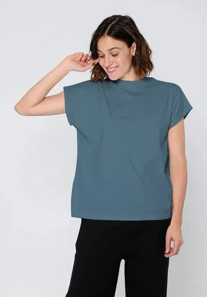 THOKKTHOKK ThokkThokk TT75 Boxy T-Shirt (GOTS, vegan), Sea blue (blau), – Produktbild 1 von 5