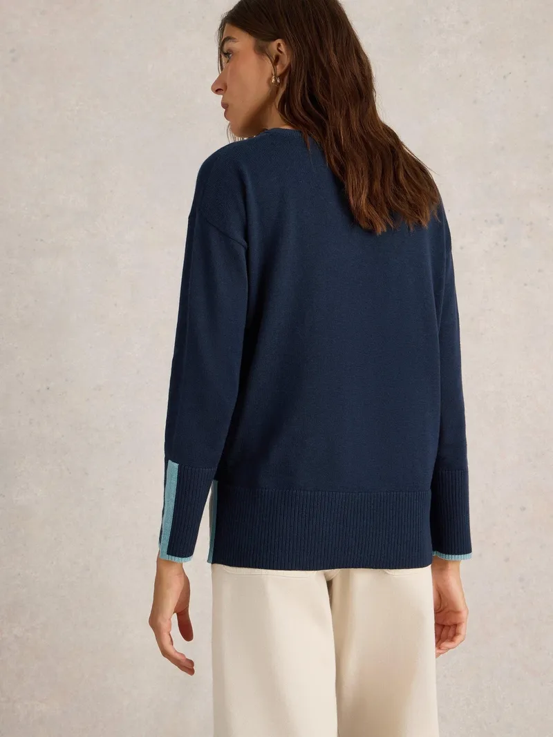 White Stuff Pullover Olive - 34, Marineblau, – Produktbild 4 von 4
