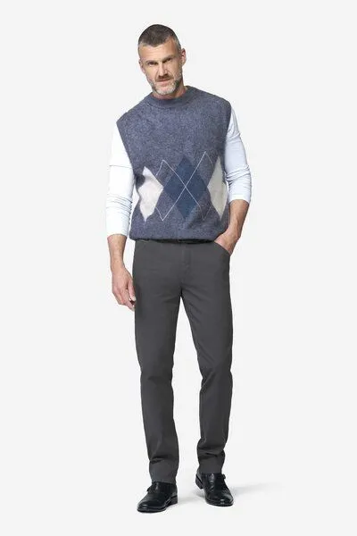 Meyer MEYER Chino im Canvas-Look, Grau (stein), – Produktbild 2 von 4