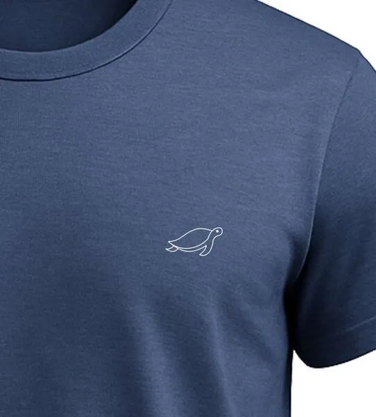 vis wear vis wear Schildkröte outline - Organic Shirt, Schwarz, – Produktbild 3 von 4