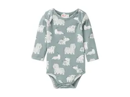 People Wear Organic People Wear Organic Langarm-Body Hunde balsamgrün 50/56 – Produktbild 1 von 1