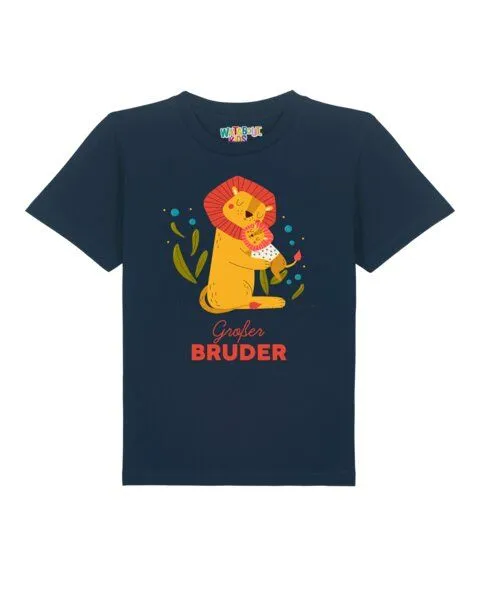 watabout.kids watabout.kids T-Shirt Kinder Löwen Großer Bruder, French navy, – Produktbild 1 von 2